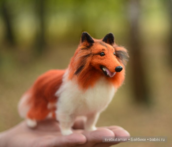 Шелти. Игрушка валянием из шерсти