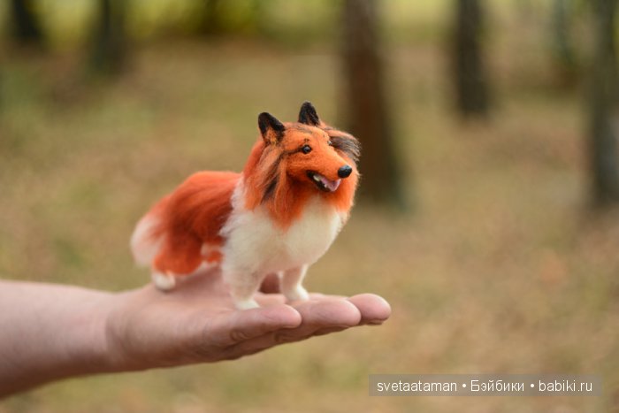 Шелти. Игрушка валянием из шерсти (фото 5)