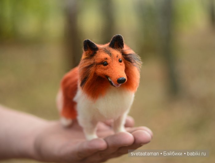 Шелти. Игрушка валянием из шерсти (фото 3)