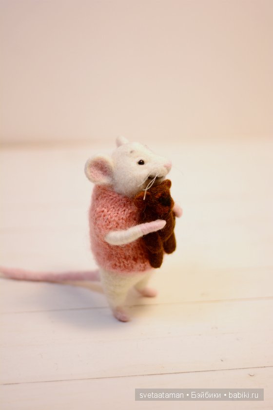 Лисёнок и мышонок валянием из шерсти (фото 7)