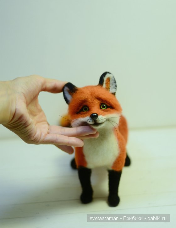 Лисёнок и мышонок валянием из шерсти