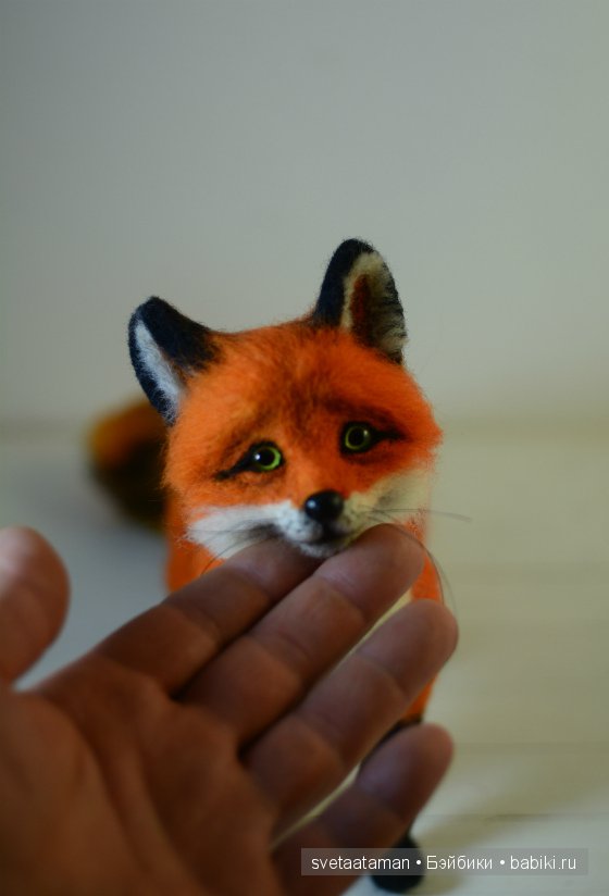 Лисёнок и мышонок валянием из шерсти (фото 2)