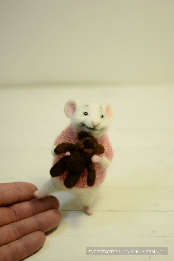 Лисёнок и мышонок валянием из шерсти (фото 9)