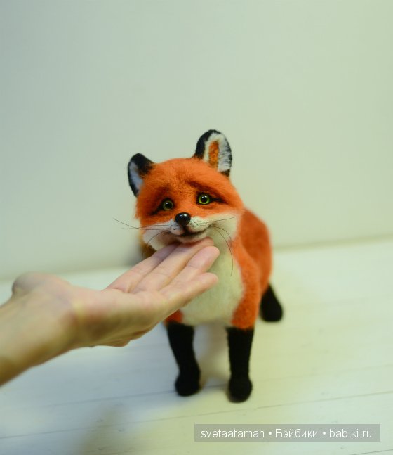 Лисёнок и мышонок валянием из шерсти (фото 4)