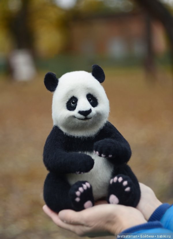 Пандочка. Валяние из шерсти (фото 8)