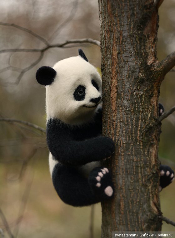 Пандочка. Валяние из шерсти (фото 10)