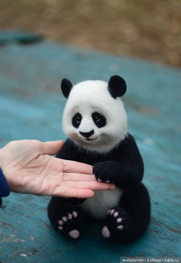 Пандочка. Валяние из шерсти (фото 6)