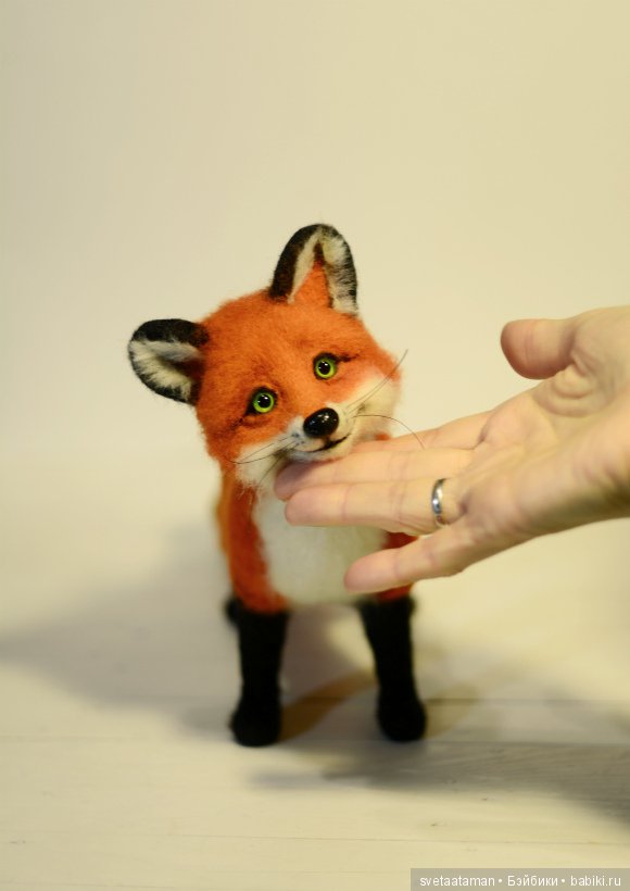 И снова лисёнок и мышонок валянием из шерсти (фото 4)