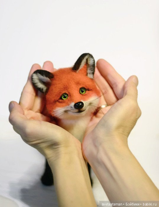 И снова лисёнок и мышонок валянием из шерсти