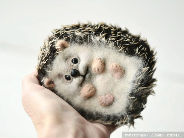 Ёжик. Валяние из шерсти — Валяные игрушки из шерсти: сухое валяние (фото 3)