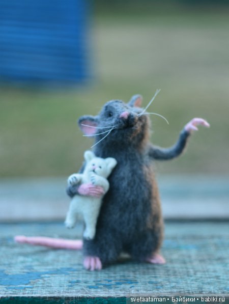 Мышата и другие — Валяные игрушки из шерсти: сухое валяние