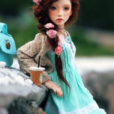 Клубника в мятном платье, нарае 406 мод