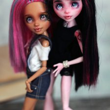 Милли и Рокси с воспоминаниями о лете. MH Draculaura, Howleen ooak