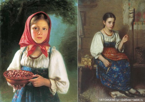 Северно-великорусский крестьянский наряд для куклы Нины (Кругозор)