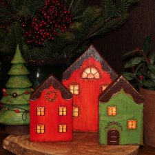 Новогодние домики Глазуновой Анны. Праздник приближается