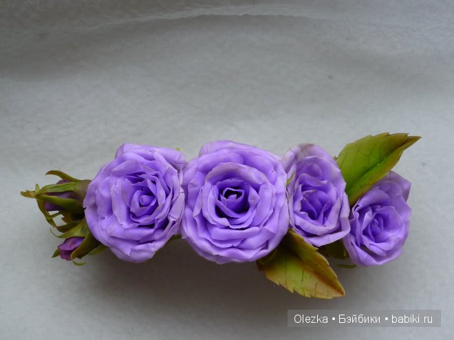 Цветочки, реалистичная флористика. Заколочки (фото 10)