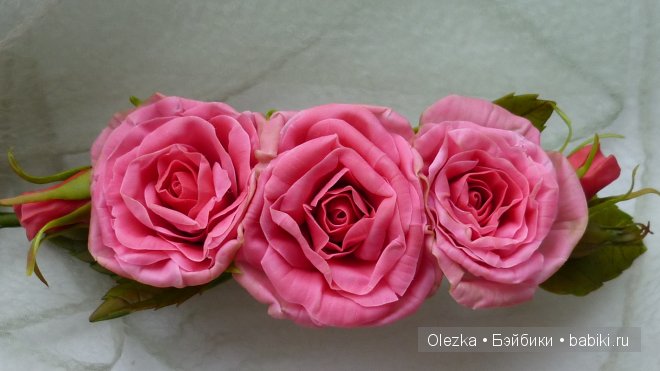 Цветочки, реалистичная флористика. Заколочки (фото 8)