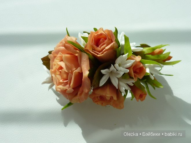 Цветочки, реалистичная флористика. Заколочки (фото 6)