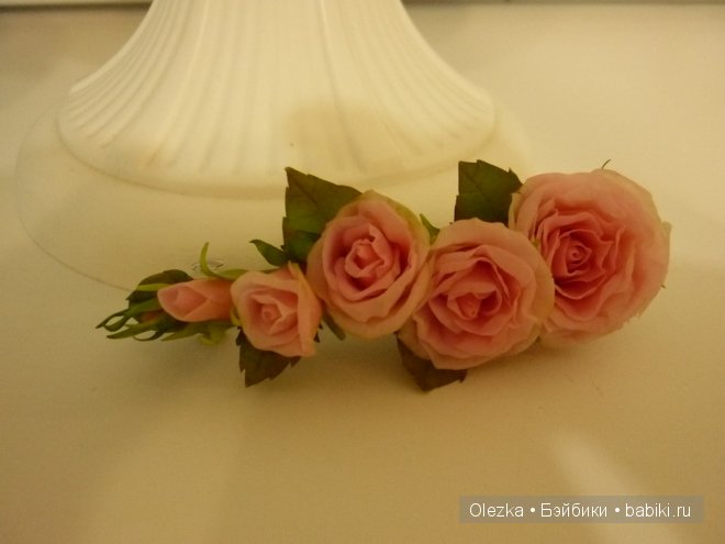 Цветочки, реалистичная флористика. Заколочки (фото 2)