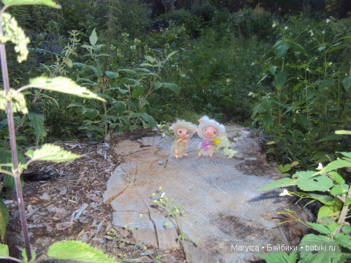 Прогулка по лесу — Игрушки в смешанной технике (мех и глина): Арт