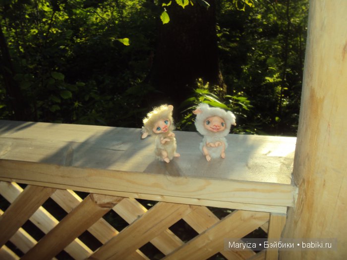 Прогулка по лесу — Игрушки в смешанной технике (мех и глина): Арт (фото 4)