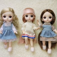 Шарнирные резиновые куколки типа Баболек, Lovely Darbie Doll, 16 см.