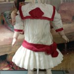 Шёлковое платье для вашей красивой антикварной  куклы .