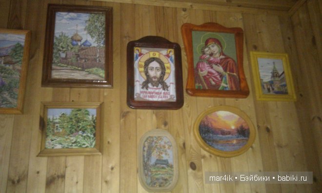 Церкви, иконы, пейзажи и другие вышивки