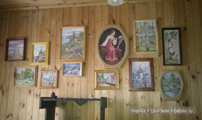 Церкви, иконы, пейзажи и другие вышивки