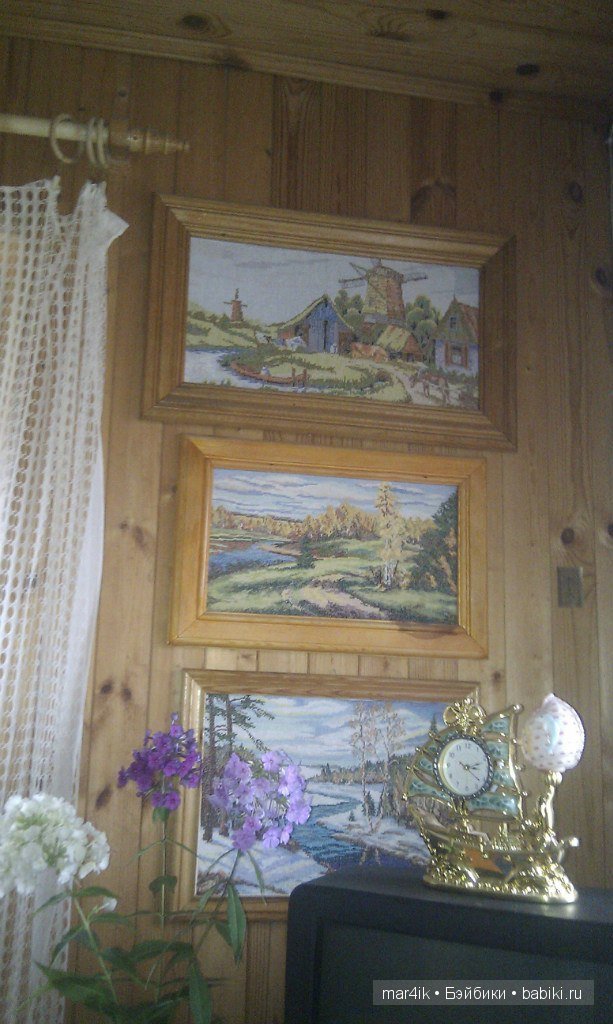 Церкви, иконы, пейзажи и другие вышивки