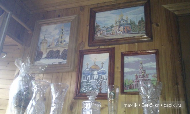 Церкви, иконы, пейзажи и другие вышивки