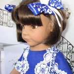 Платье "Гжель" для кукол Готц