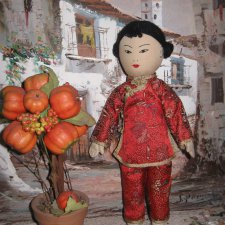 Антикварная авторская кукла Ада Лам Hon Kong