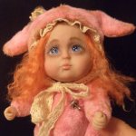 Розовый слоник или Элефанта. Авторская кукла тедди долл Егоровой Елены