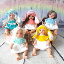 Радужные зайки. Авторские куклы