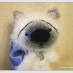 Маленький пушистик котик. Игрушка вязанная крючком