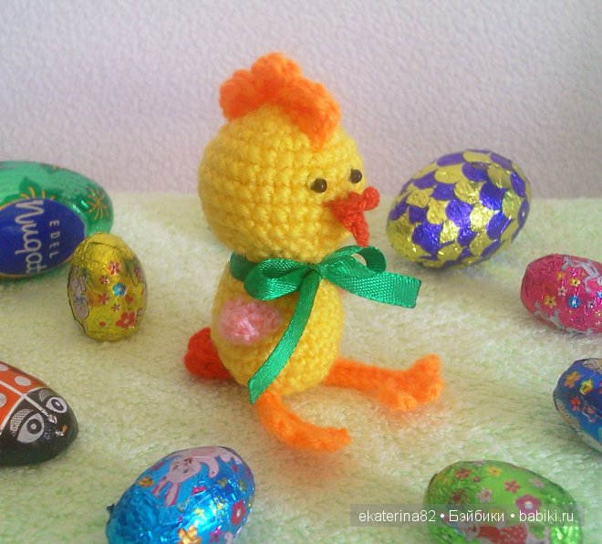 «Пасхальный сюрприз» (цыплята) и другие игрушки, вязанные крючком (фото 2)