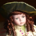 Зеленоглазая Женя. Фарфоровая кукла Remeco