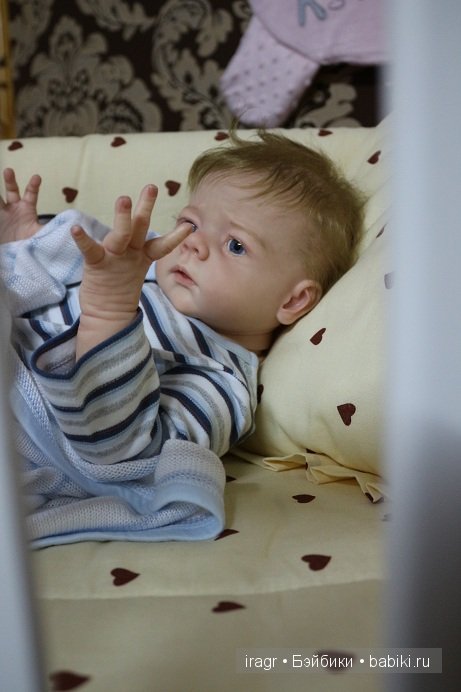 Sandrik кукла реборн из лимитированного молда Karlotta от Karola Wegerich. Мастер Гринистова Ирина