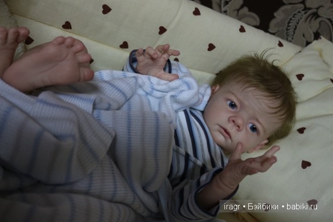 Sandrik кукла реборн из лимитированного молда Karlotta от Karola Wegerich. Мастер Гринистова Ирина