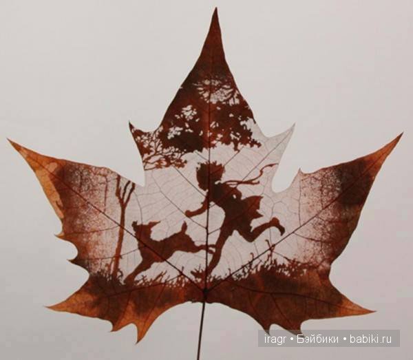 Рисунки на листьях клёна — Интересное и необычное: фотоподборки (фото 7)