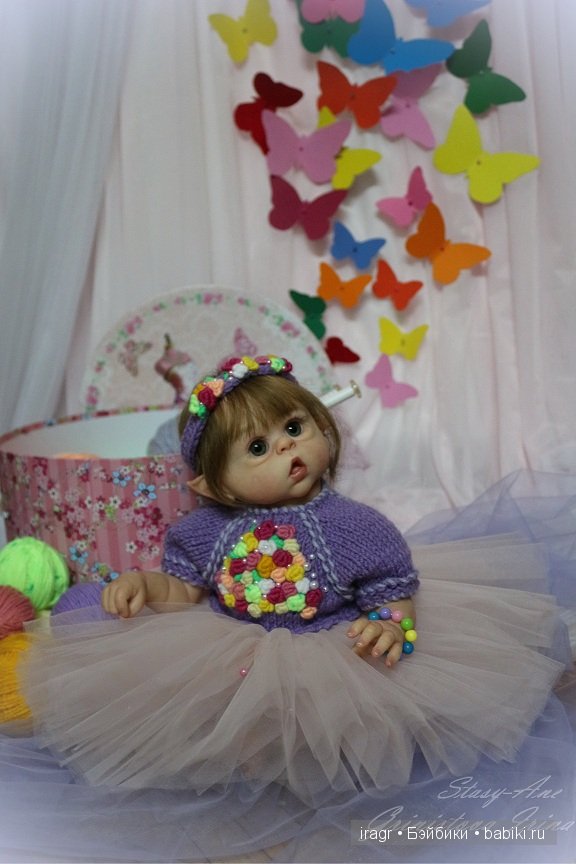 На календаре осень... а в душе бабочки. Эльфеечка Stasy-Ane. Кукла реборн Гринистовой Ирины (фото 9)