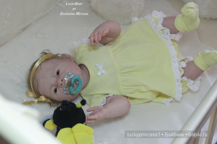 Силикон-виниловая пухляшка Лизок. Кукла реборн Екатерины Метлиной (фото 6)