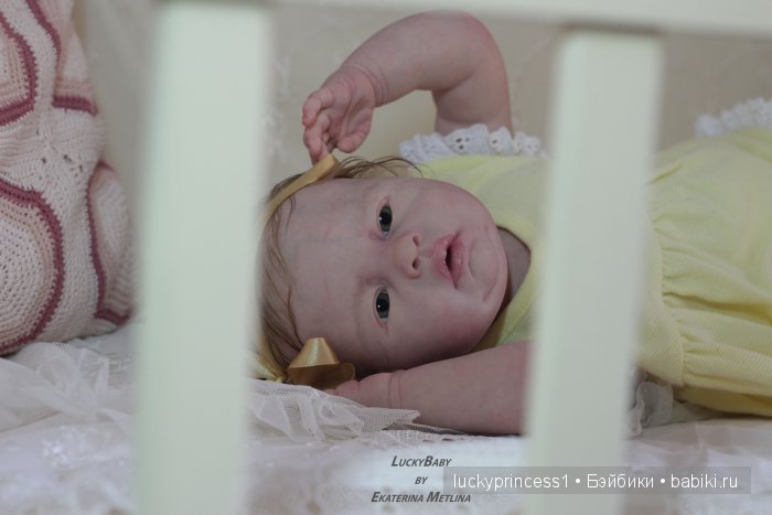 Силикон-виниловая пухляшка Лизок. Кукла реборн Екатерины Метлиной (фото 4)