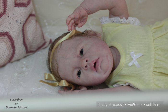 Силикон-виниловая пухляшка Лизок. Кукла реборн Екатерины Метлиной (фото 5)