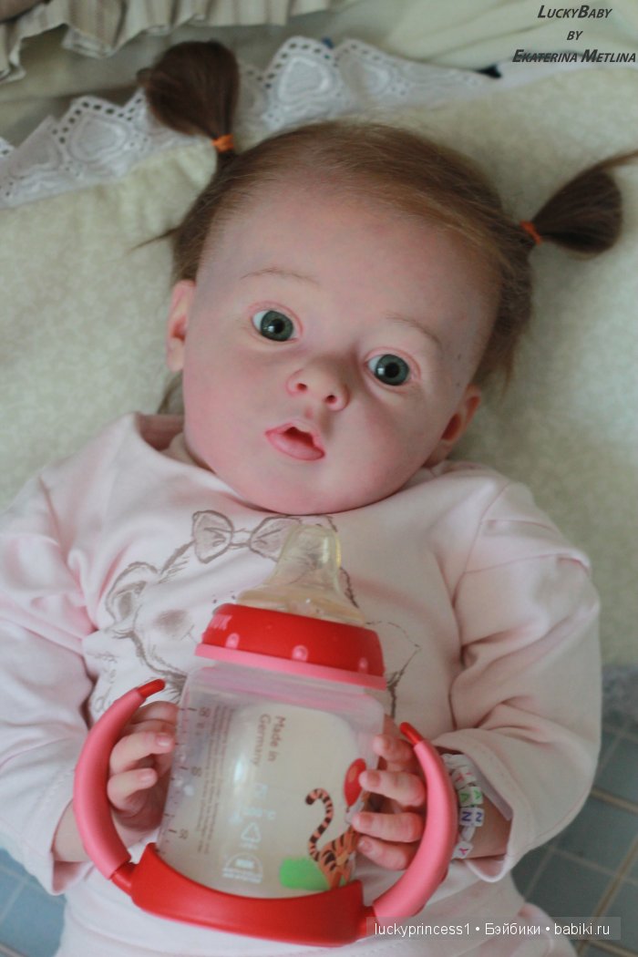 Кукла реборн Танечка, мы до прошили волосики