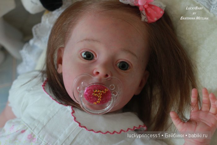 Кукла реборн Танечка, мы до прошили волосики