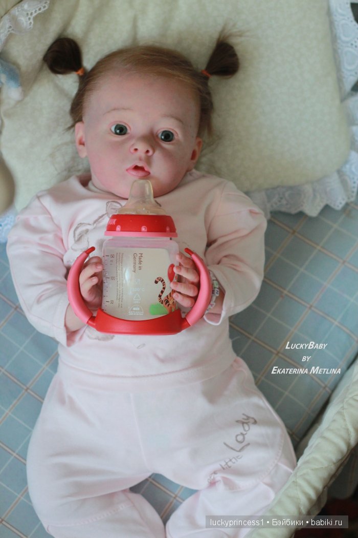 Кукла реборн Танечка, мы до прошили волосики