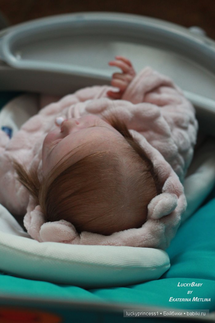 Кукла реборн Танечка, мы до прошили волосики (фото 2)