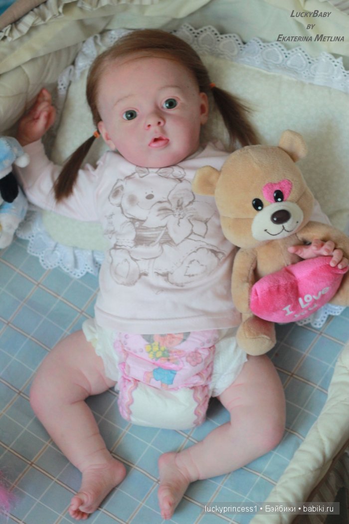 Кукла реборн Танечка, мы до прошили волосики